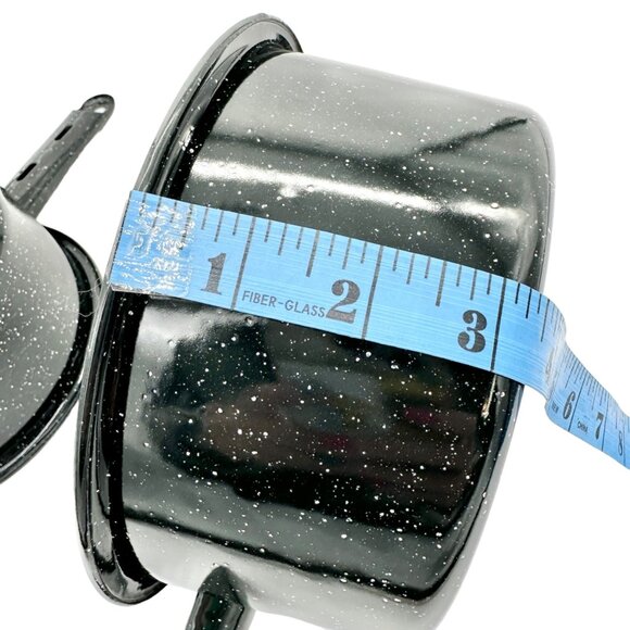 Granite Wear Saucepan Casserole 2 Qt 1.9 L Black Speckled Set of 2 - Picture 8 of 8